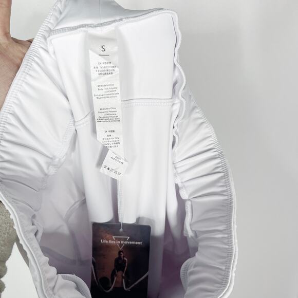 New Womens Small S White Joggers Pants Pockets Sweatpants Drawstring Lounge - Picture 7 of 9